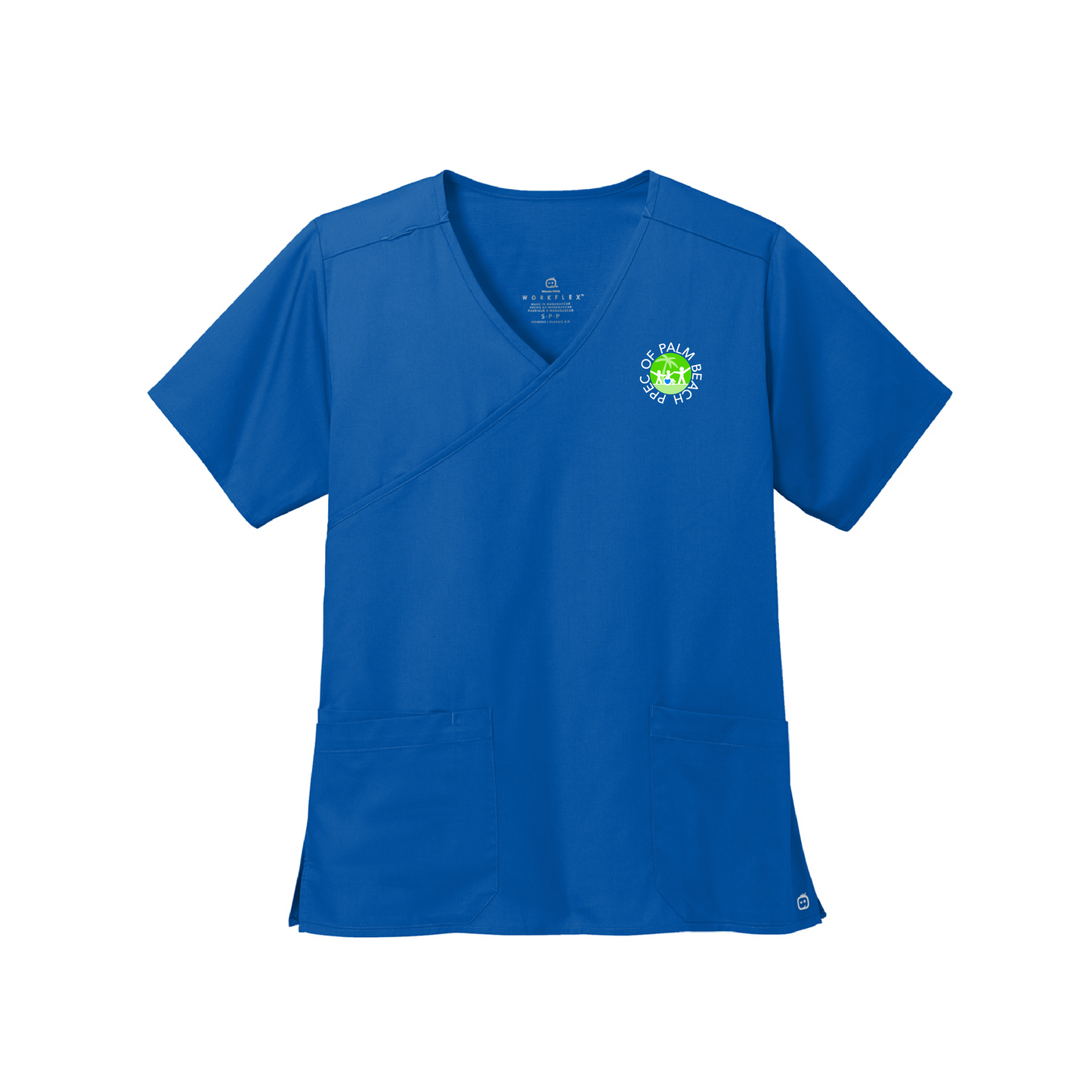 PPECPB Unisex Women's Mock Wrap Scrub Top