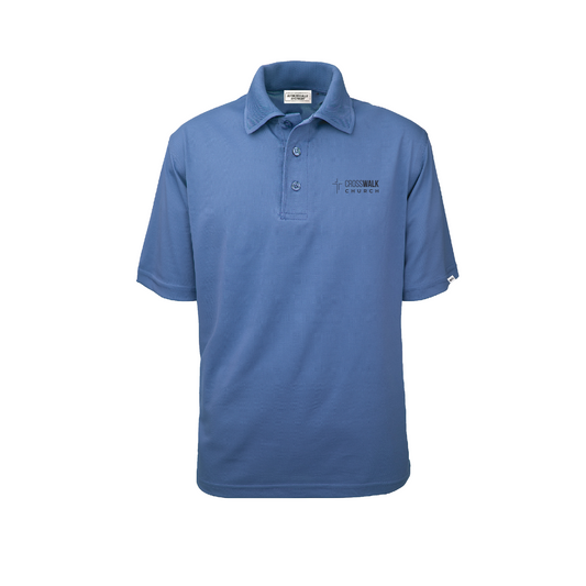 Crosswalk Church Solid Moisture Wicking Polo
