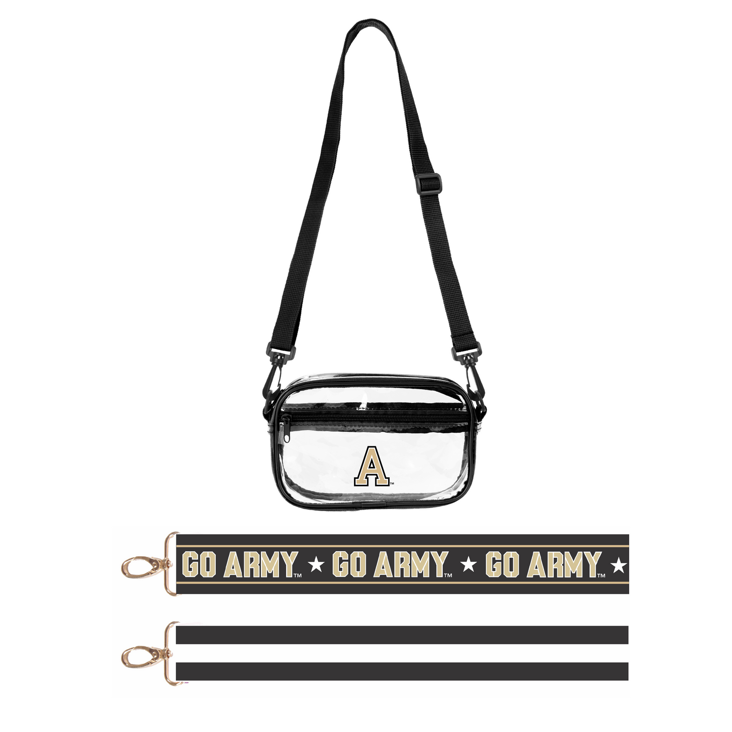 WPPC of NC - BUNDLE Crossbody Clear Bag + BLACK Strap