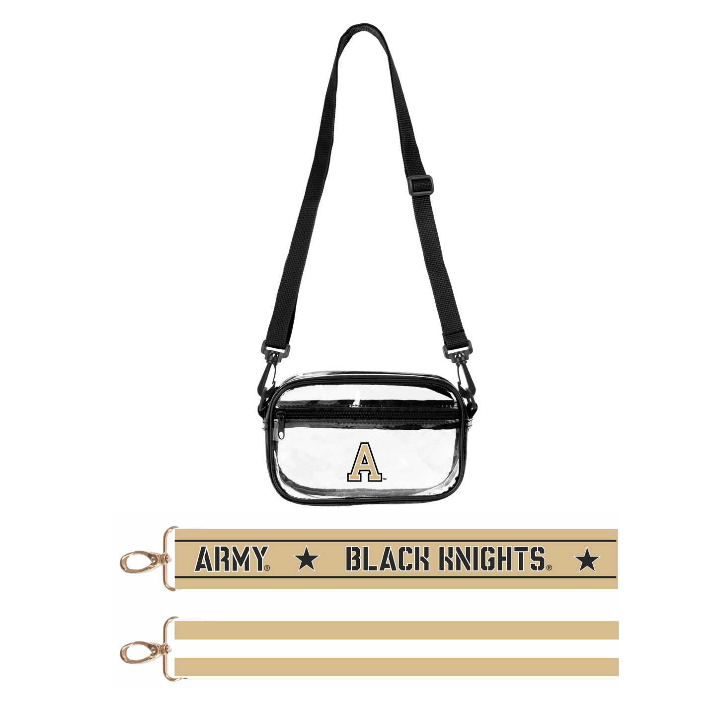 WPPC of NC - BUNDLE Crossbody Clear Bag + GOLD Strap